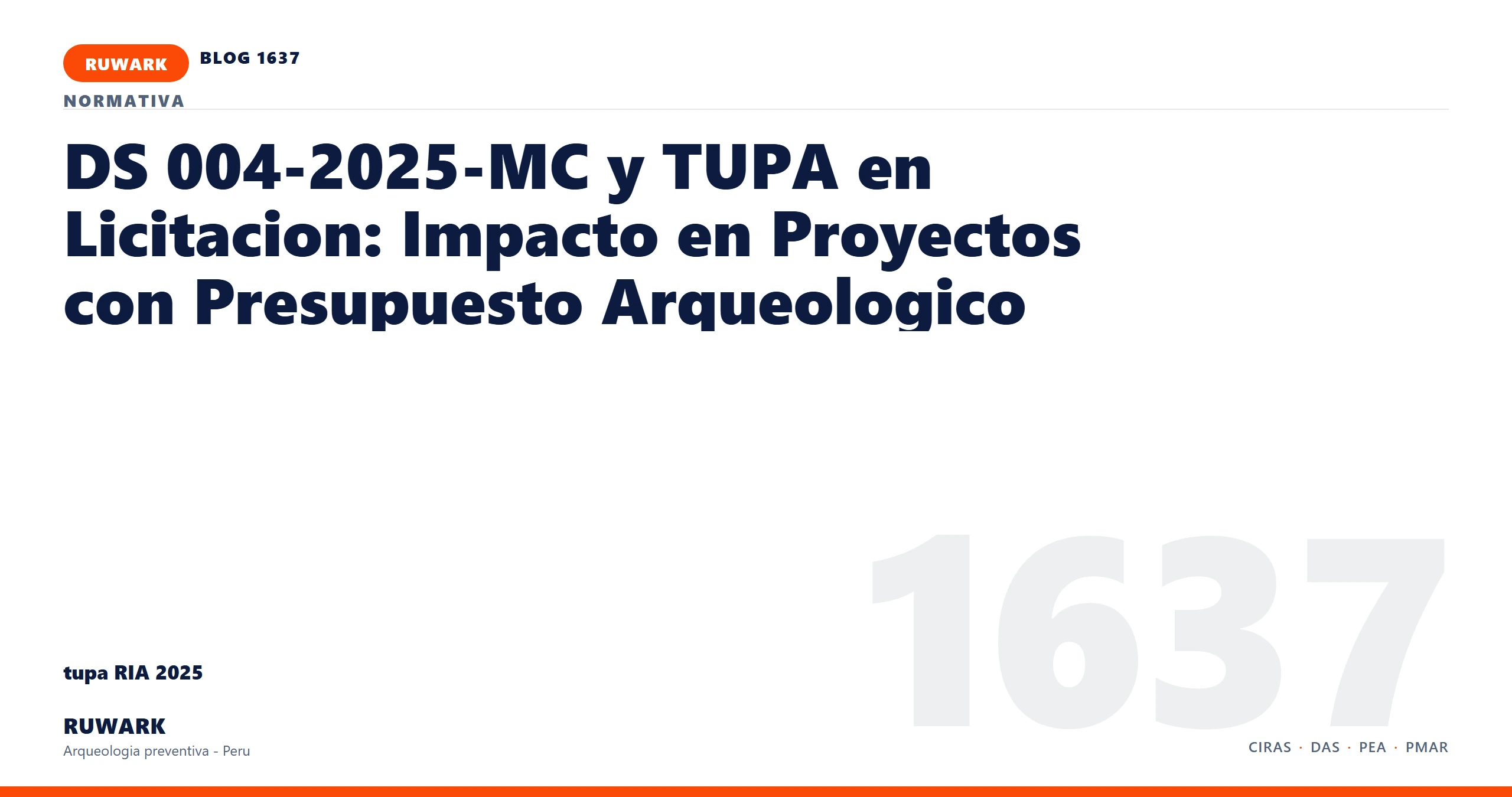 infraestructura - RUWARK arqueologia preventiva Peru