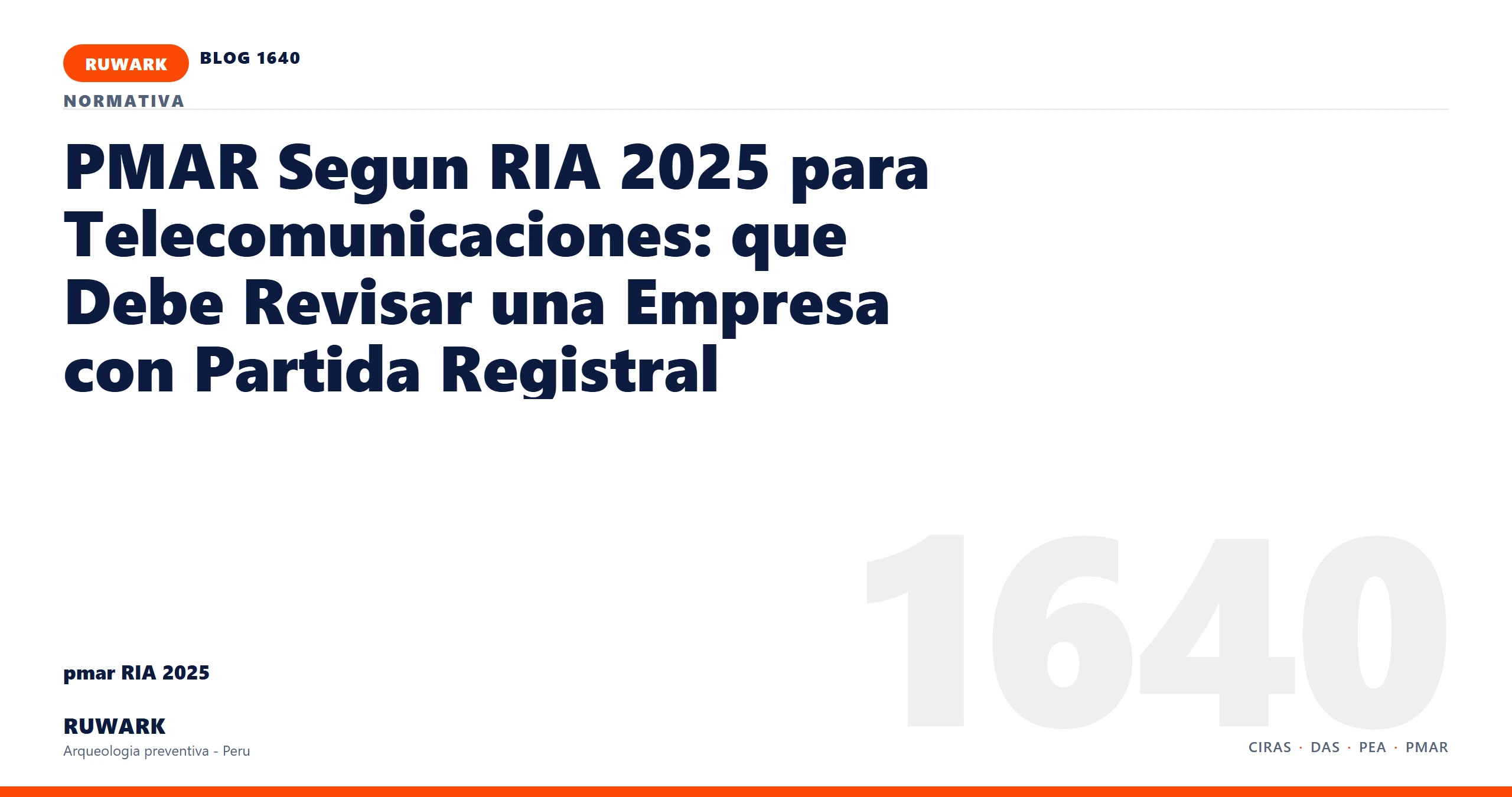 antecedentes - RUWARK arqueologia preventiva Peru
