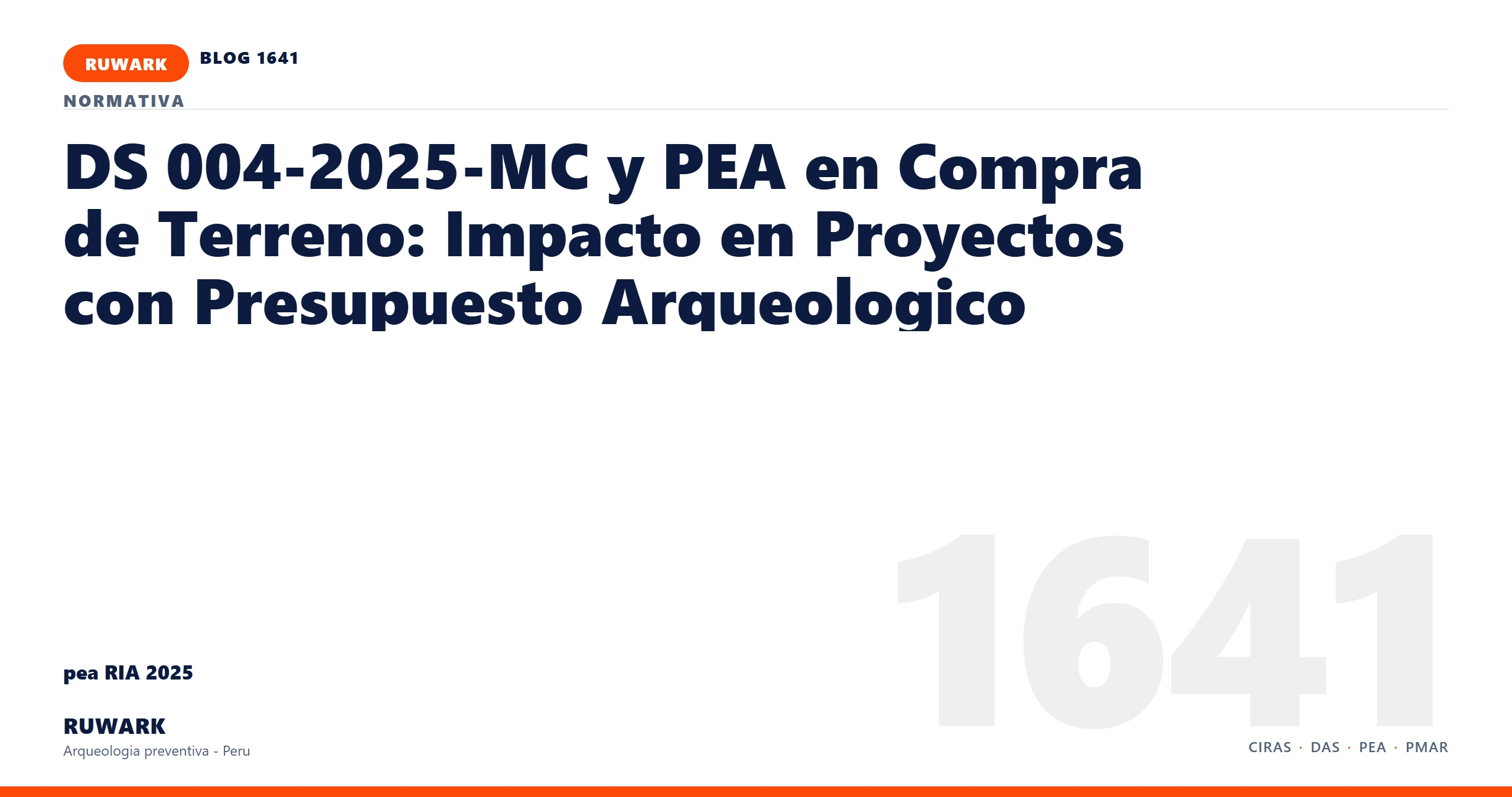 antecedentes - RUWARK arqueologia preventiva Peru