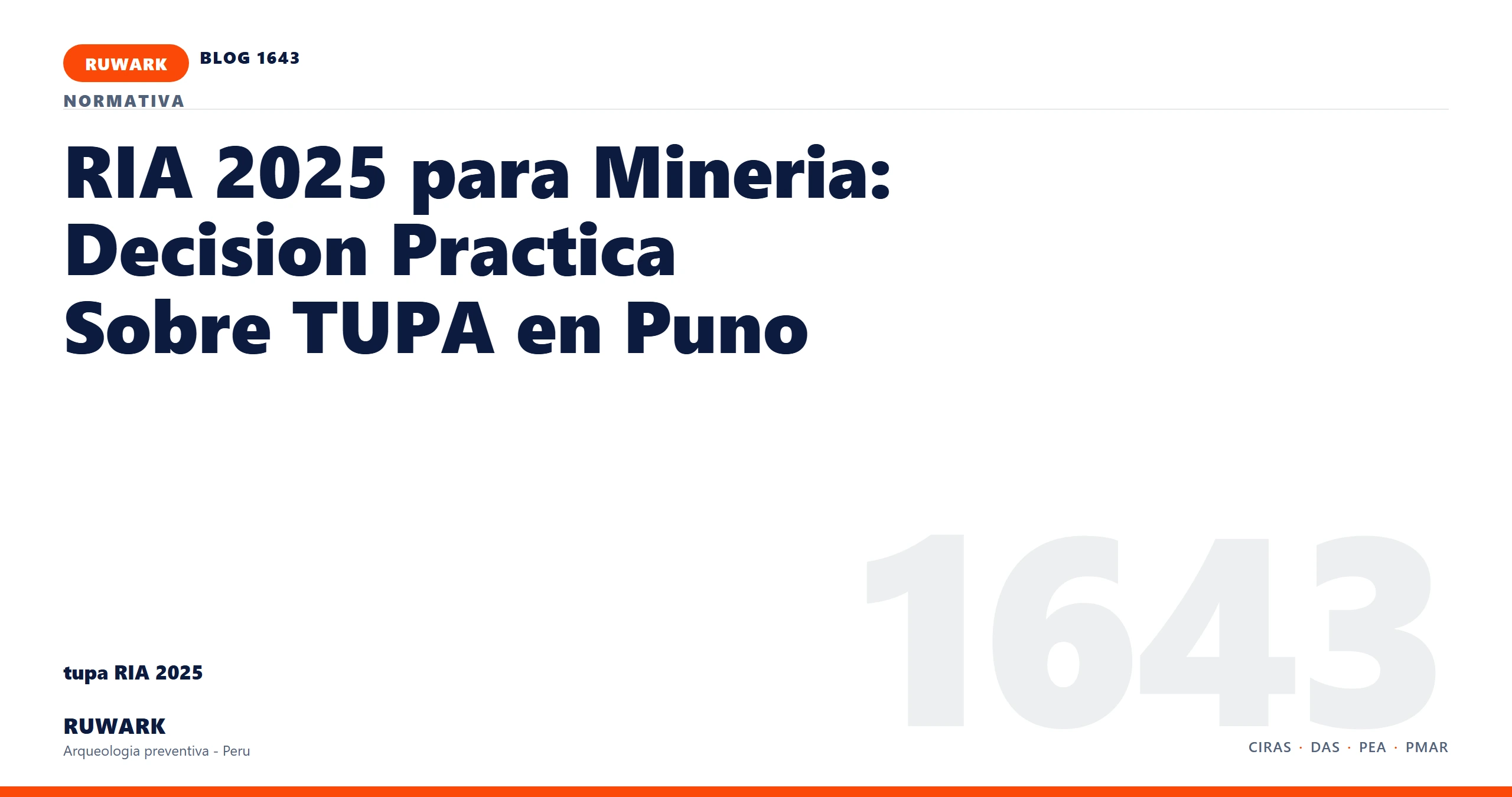 infraestructura - RUWARK arqueologia preventiva Peru