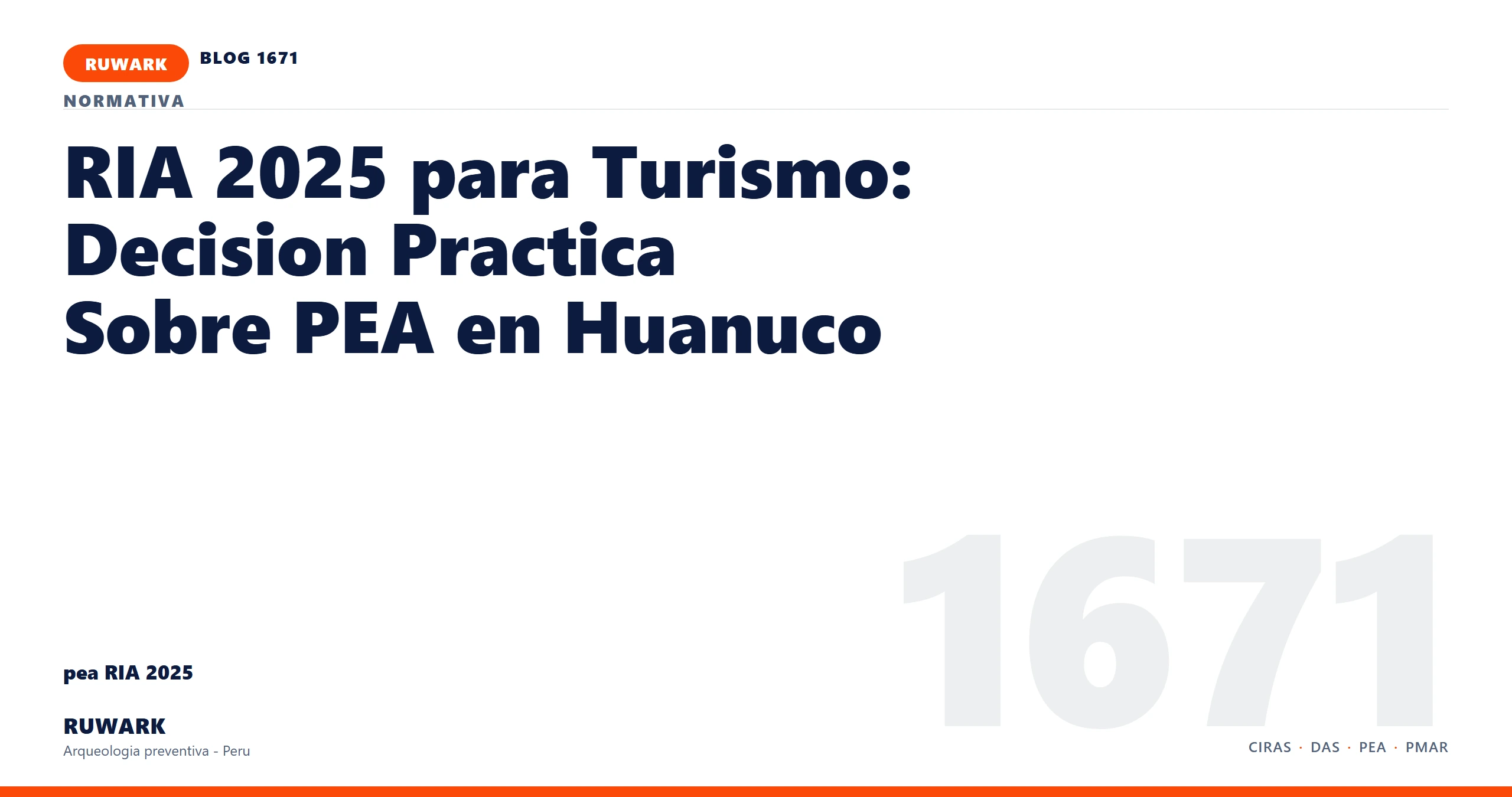 antecedentes - RUWARK arqueologia preventiva Peru