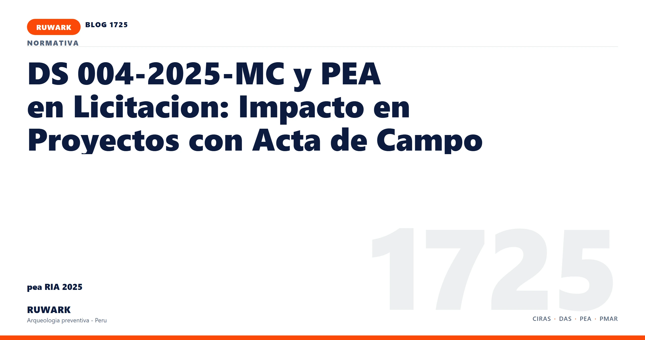 antecedentes - RUWARK arqueologia preventiva Peru