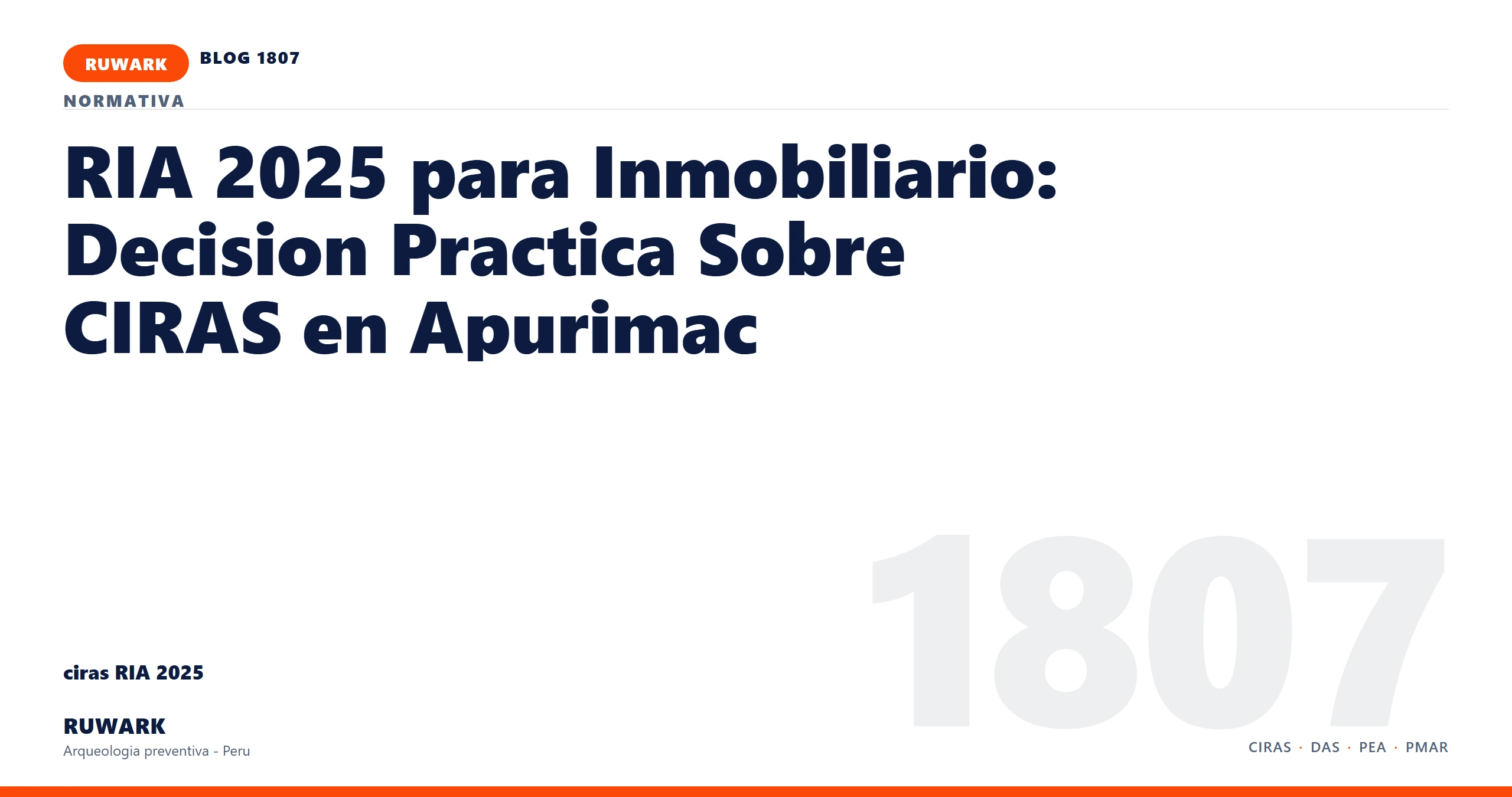 antecedentes - RUWARK arqueologia preventiva Peru