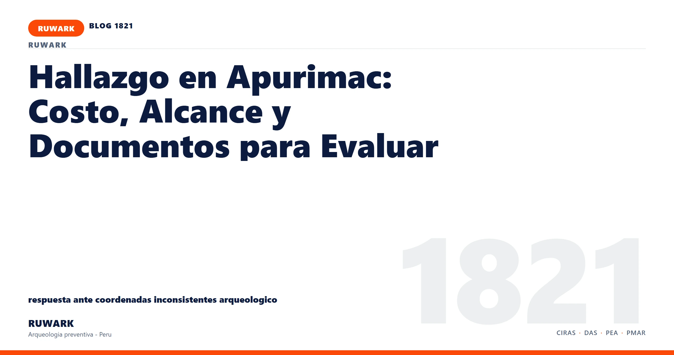 coordenadas - RUWARK arqueologia preventiva Peru