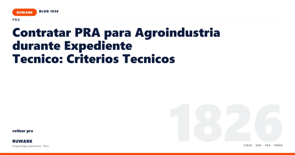 comunicacion - RUWARK arqueologia preventiva Peru