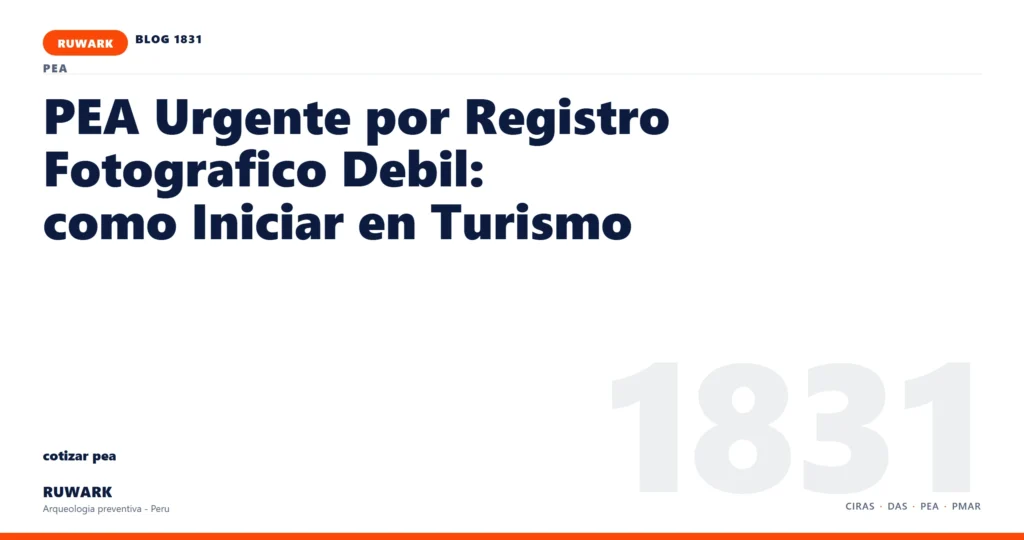registro - RUWARK arqueologia preventiva Peru