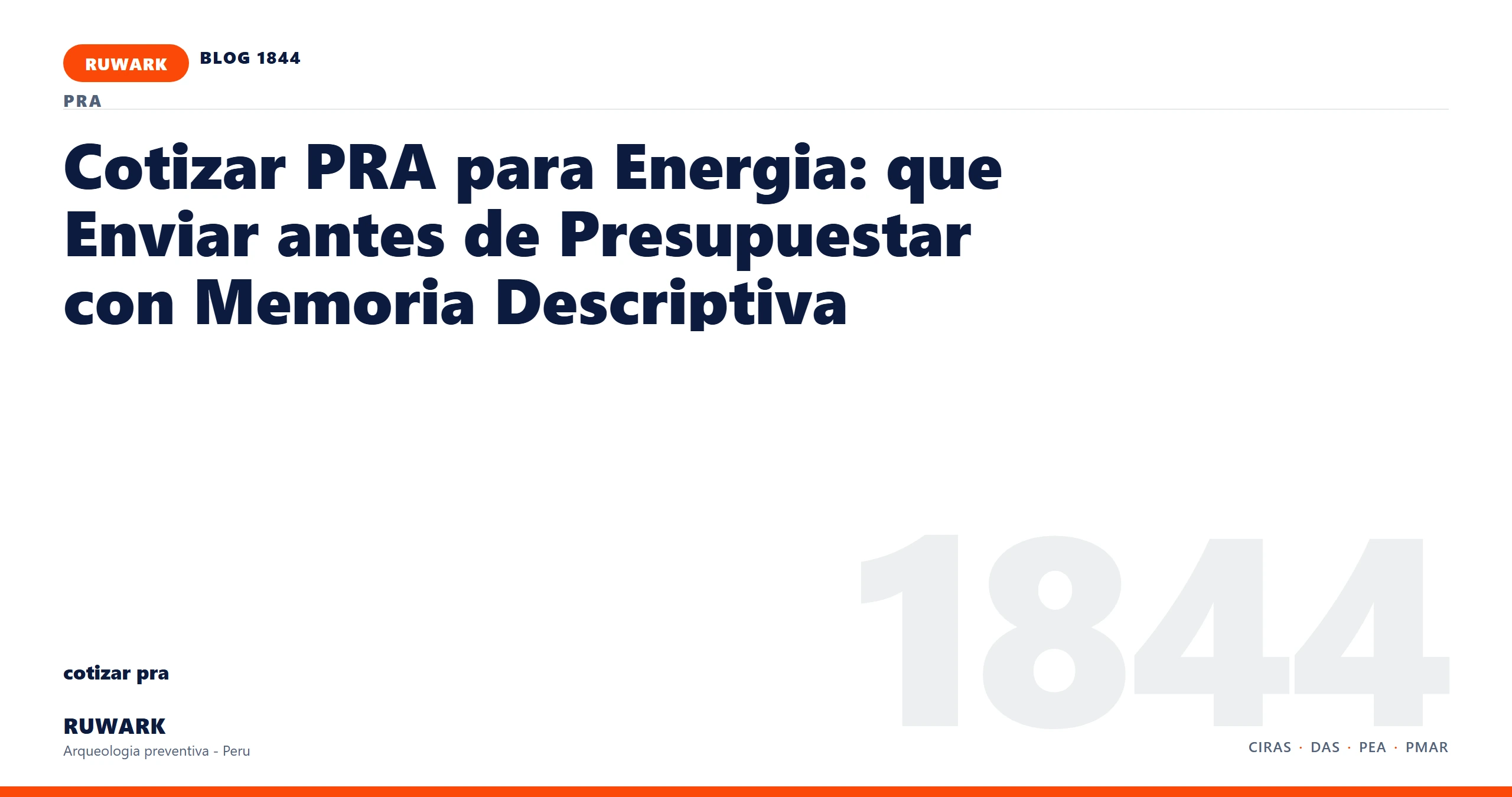 zona - RUWARK arqueologia preventiva Peru