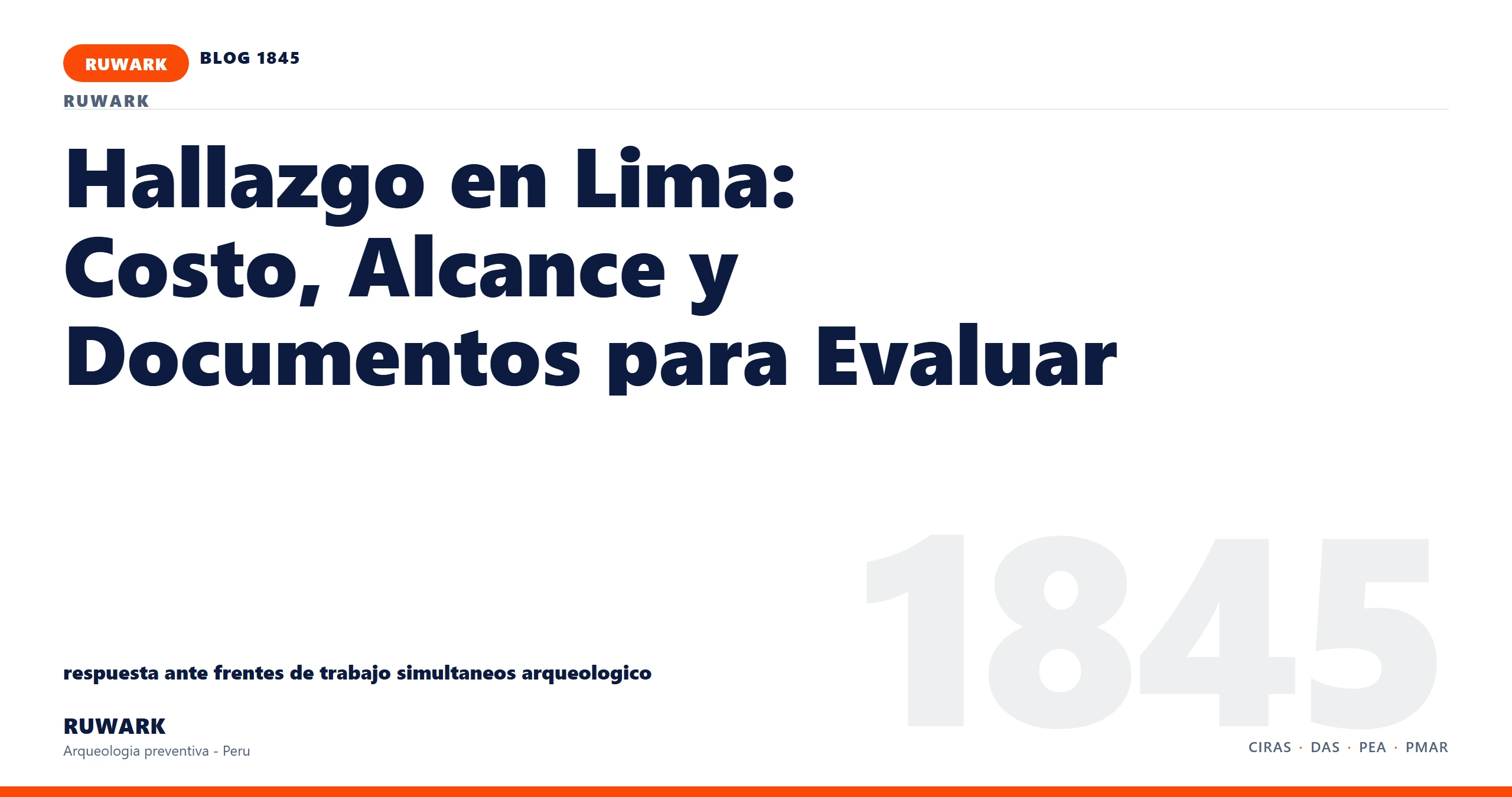 frentes - RUWARK arqueologia preventiva Peru