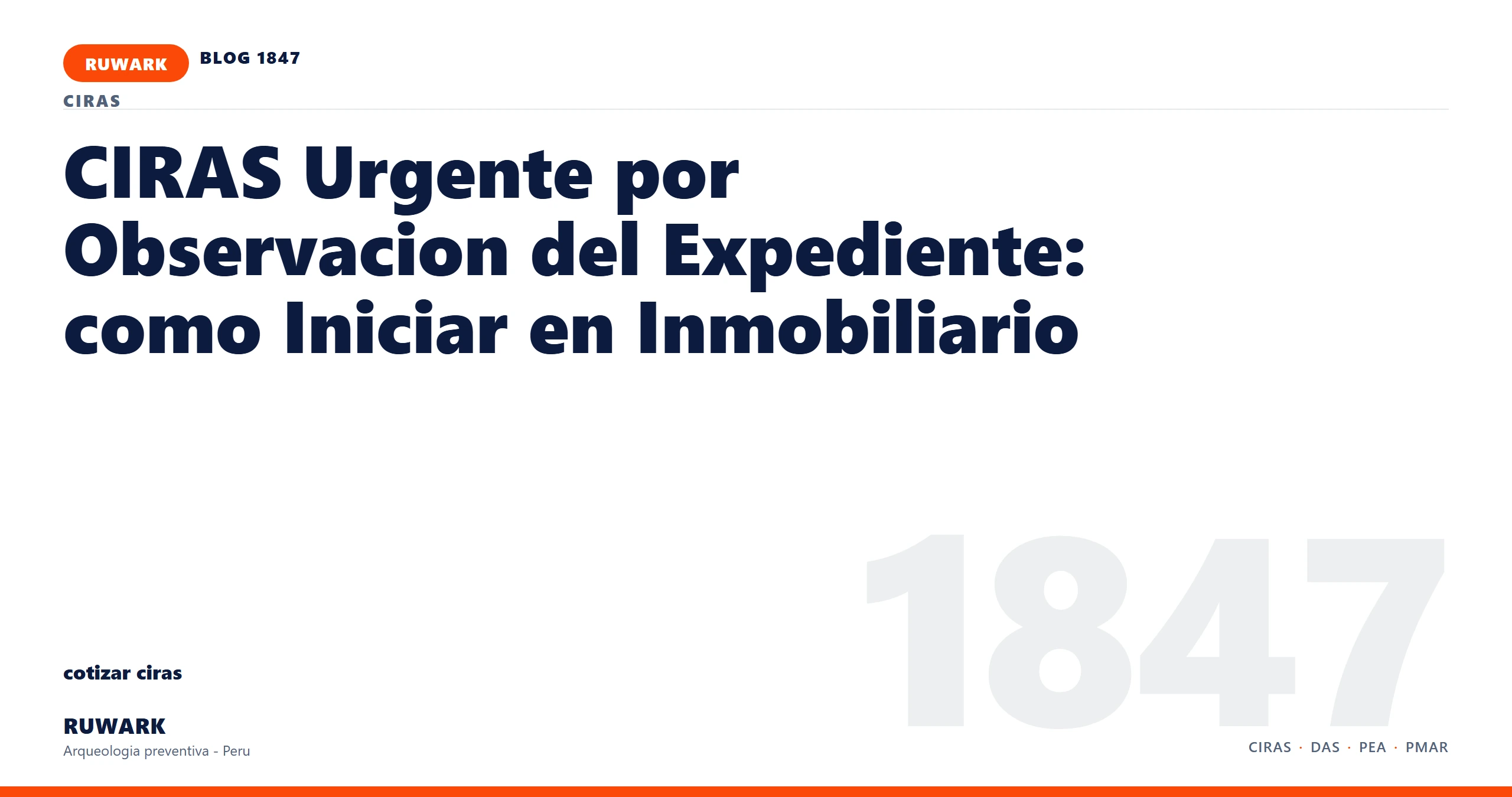 observacion - RUWARK arqueologia preventiva Peru