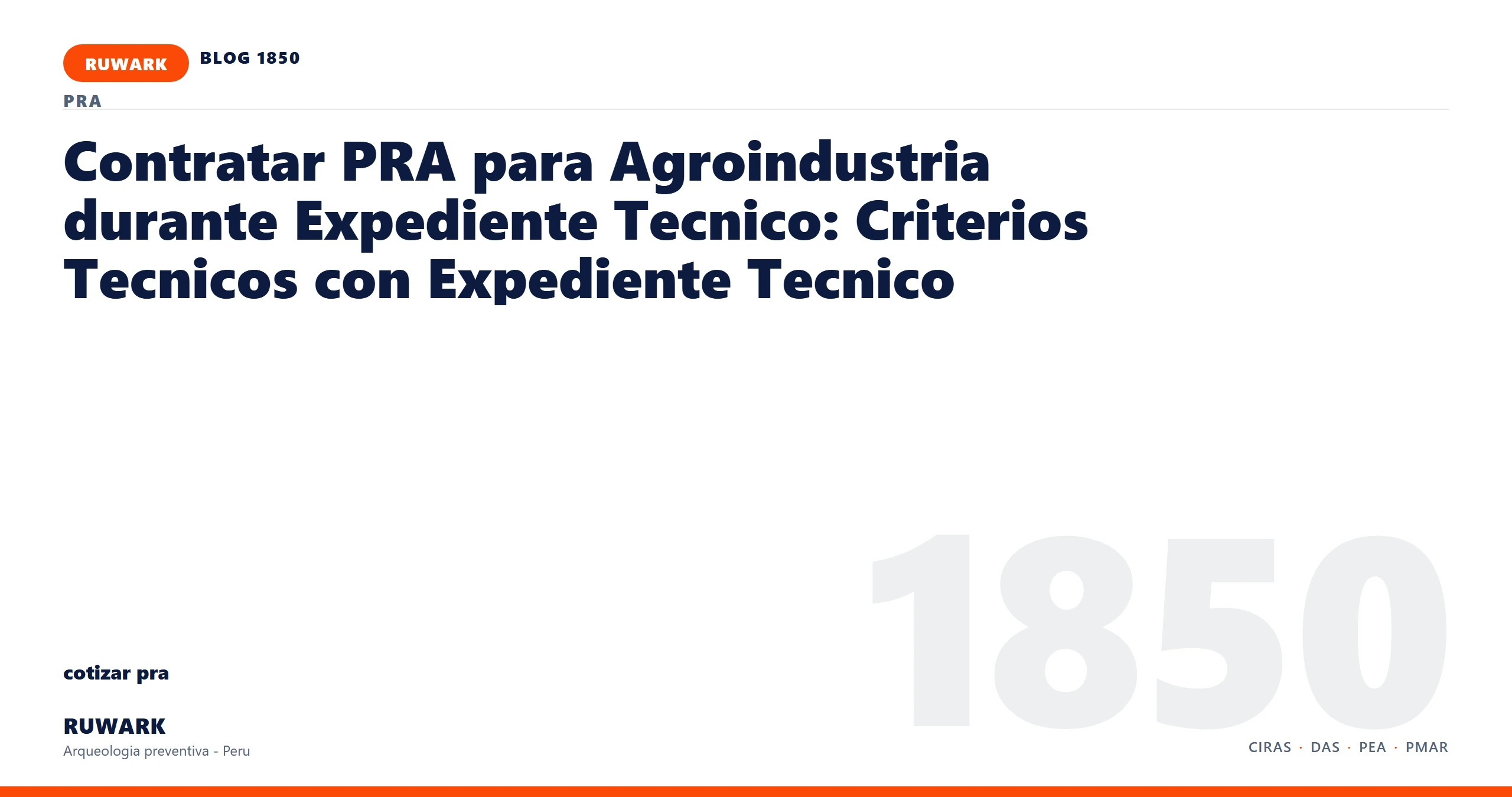 obra - RUWARK arqueologia preventiva Peru
