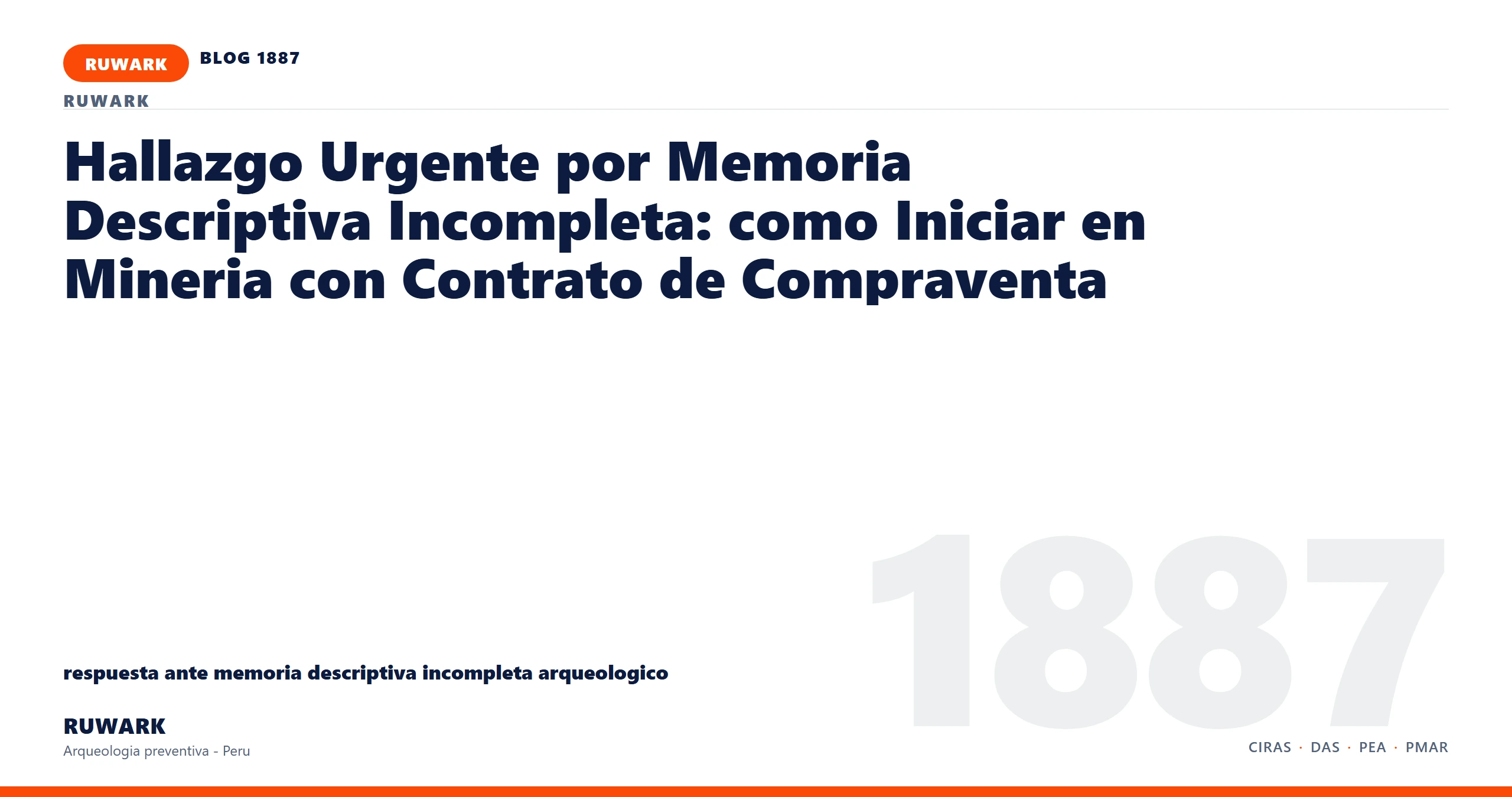 memoria - RUWARK arqueologia preventiva Peru