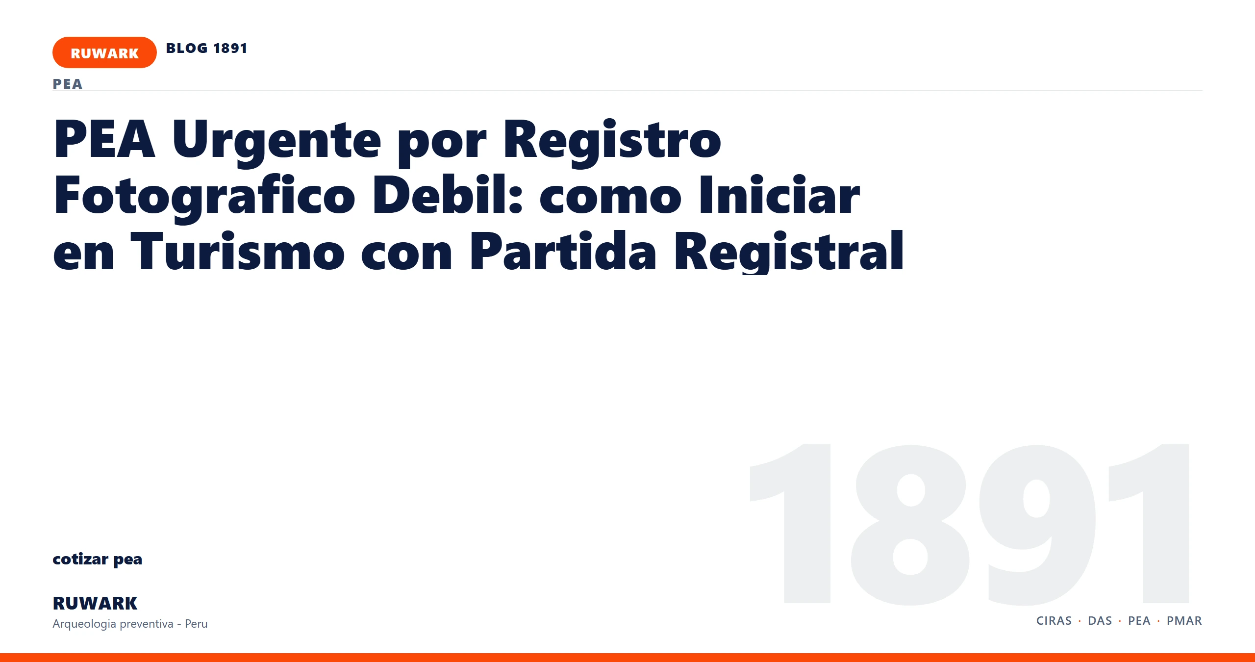 registro - RUWARK arqueologia preventiva Peru