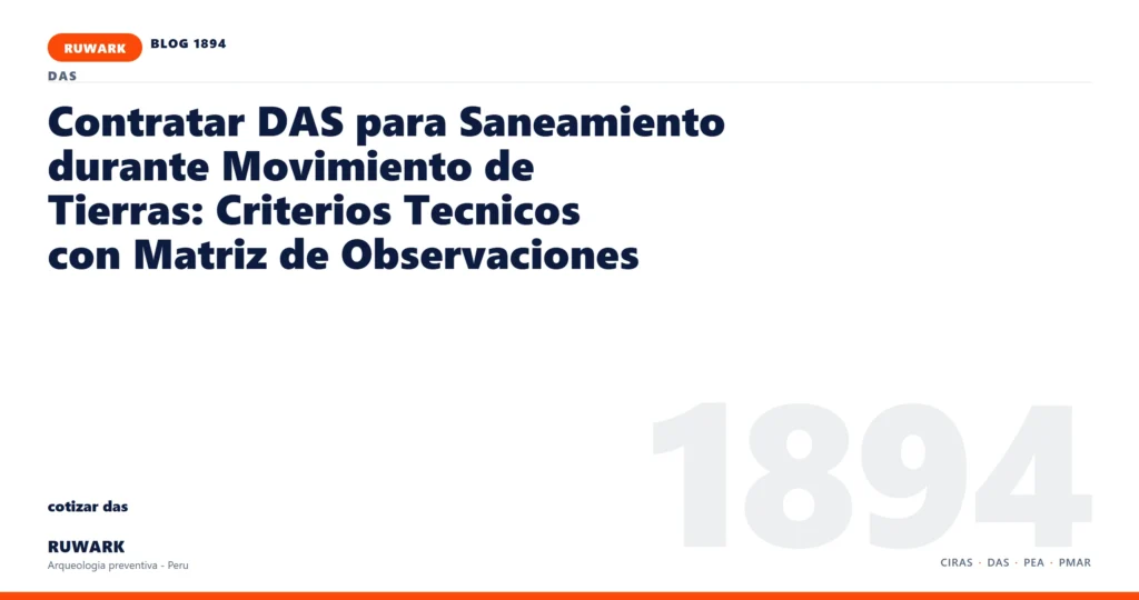 actas - RUWARK arqueologia preventiva Peru