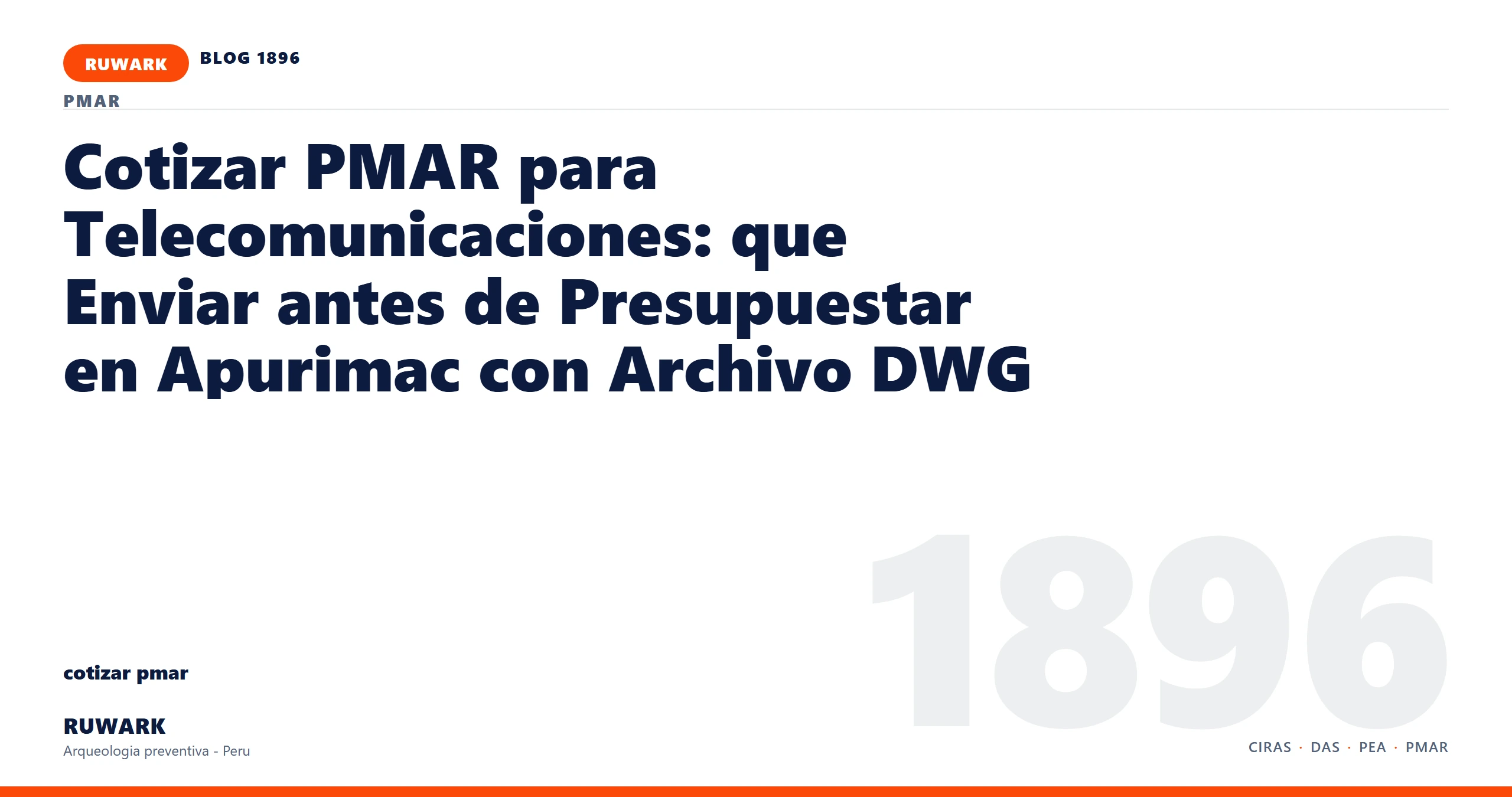 plano - RUWARK arqueologia preventiva Peru