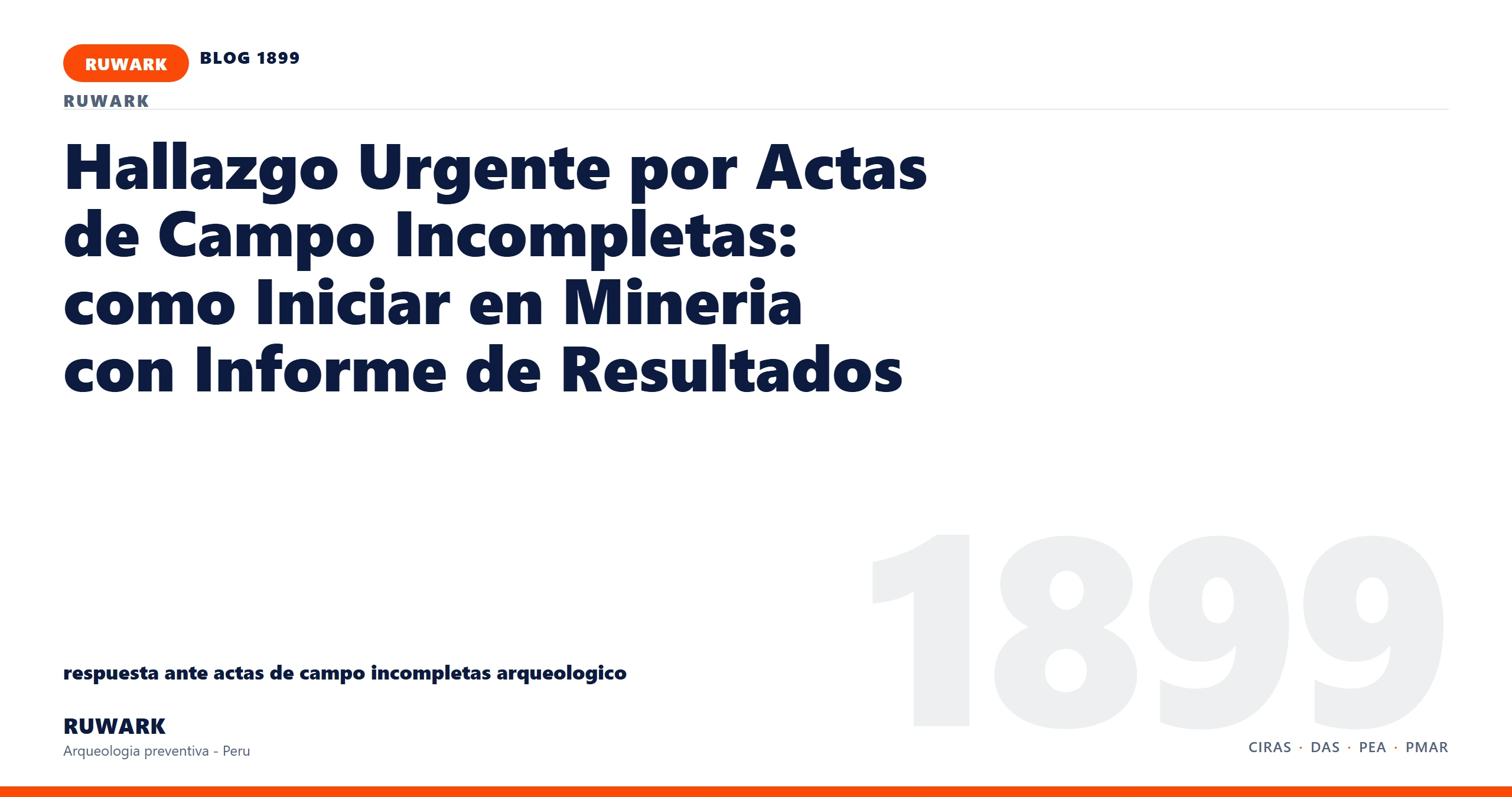actas - RUWARK arqueologia preventiva Peru