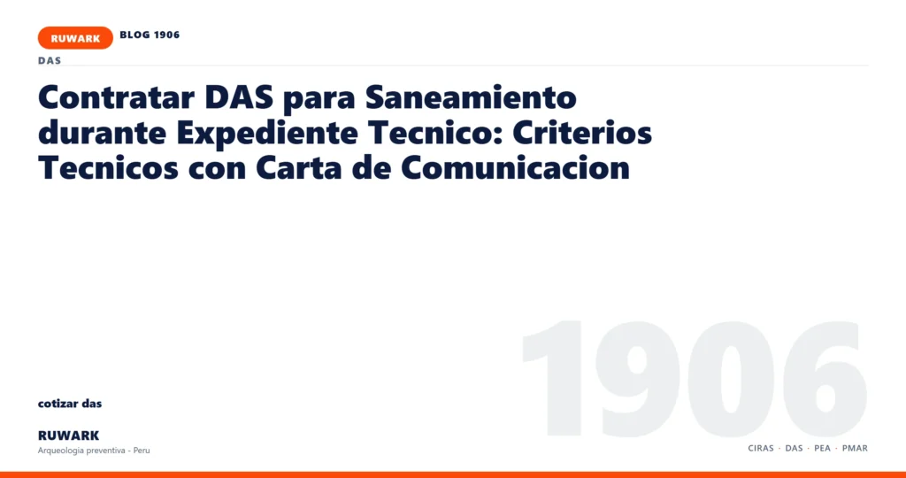 comunicacion - RUWARK arqueologia preventiva Peru