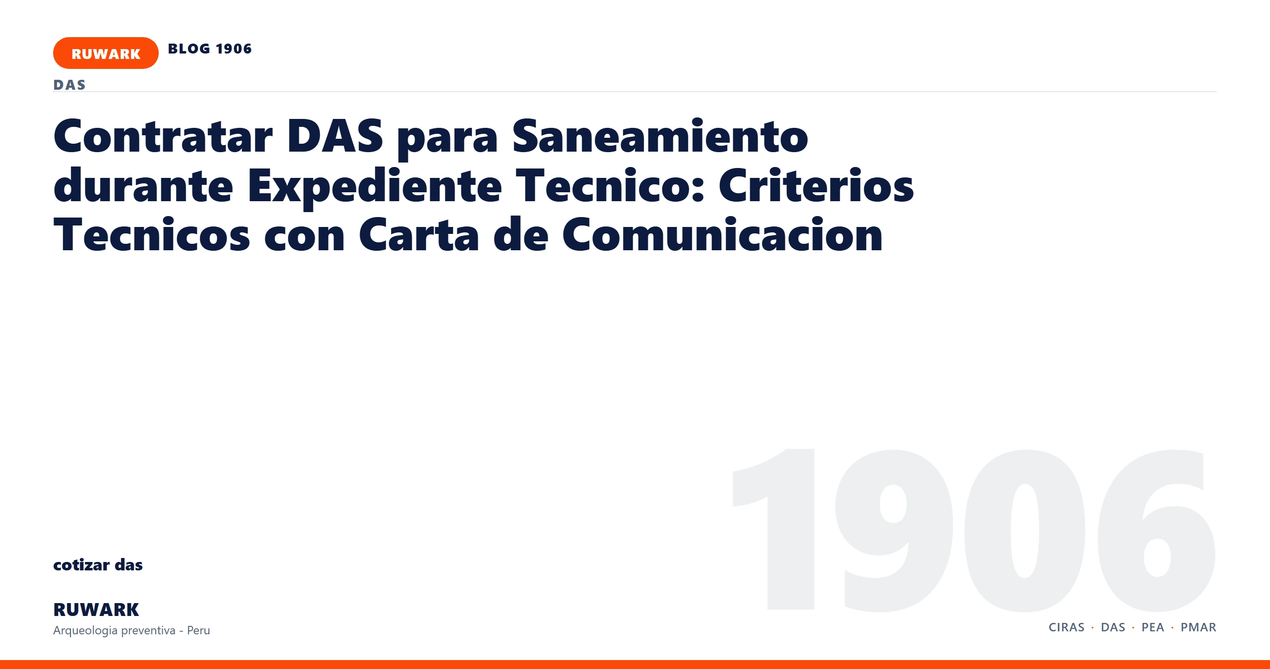 comunicacion - RUWARK arqueologia preventiva Peru