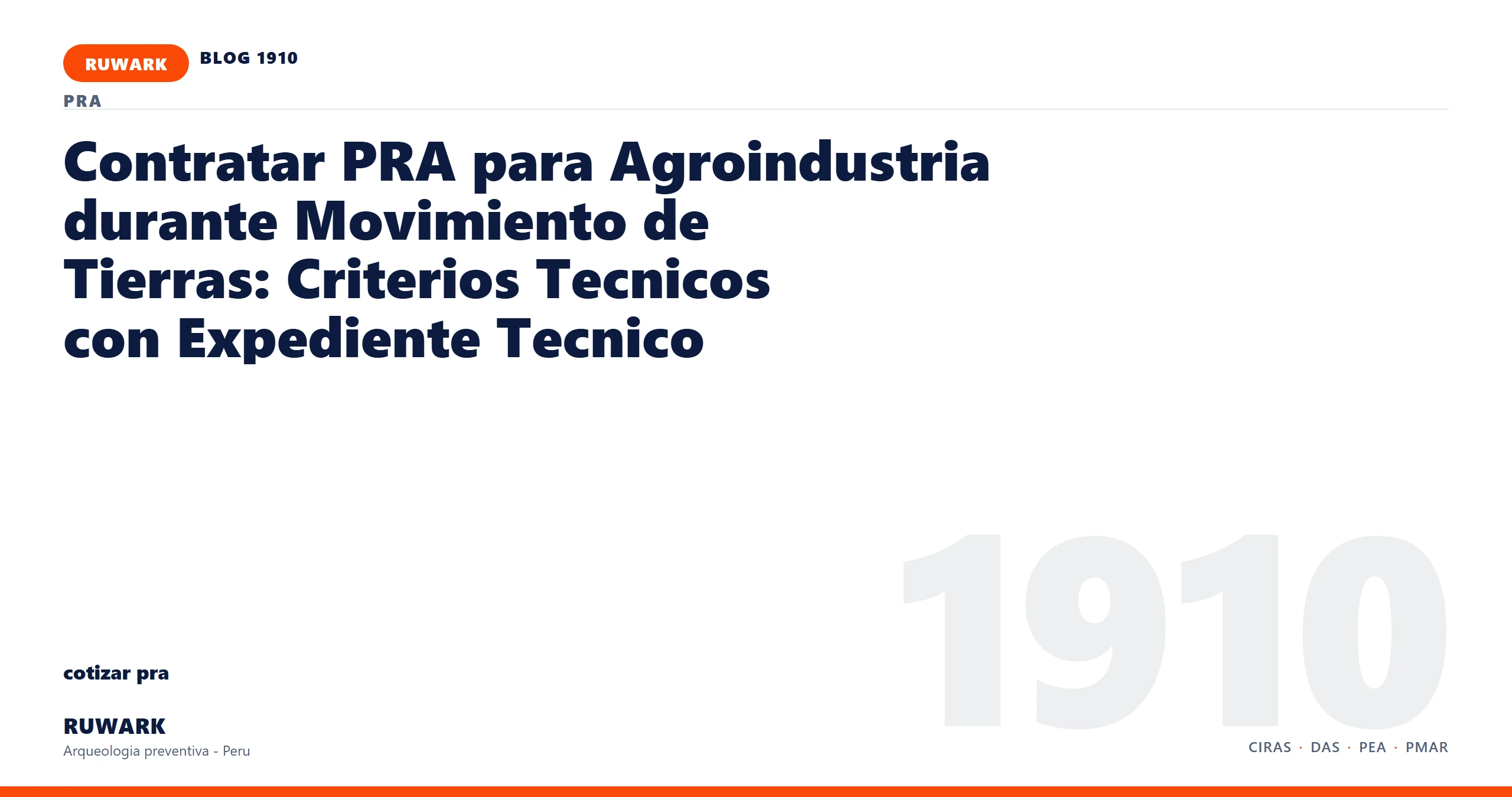 obra - RUWARK arqueologia preventiva Peru