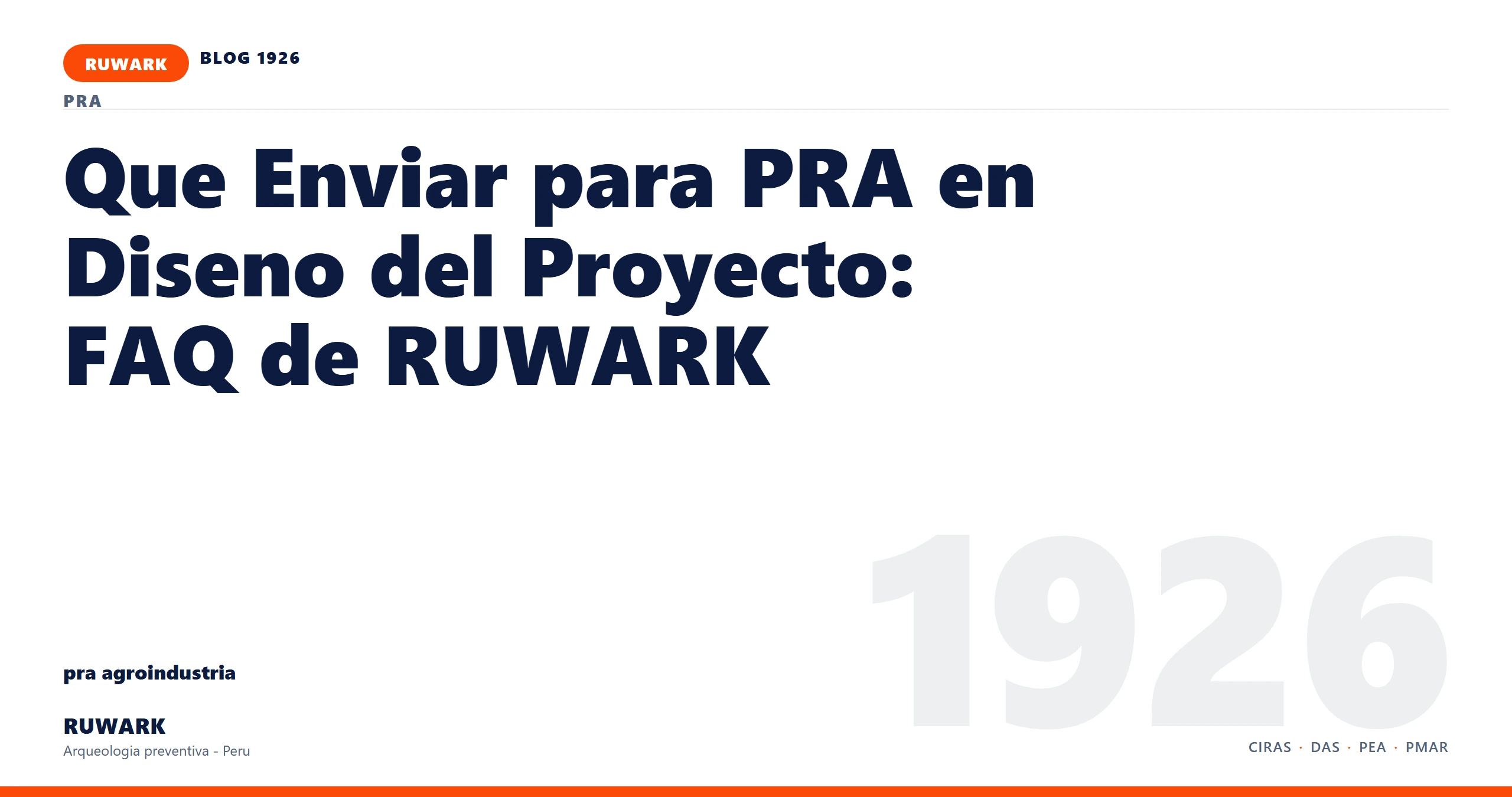 comunicacion - RUWARK arqueologia preventiva Peru