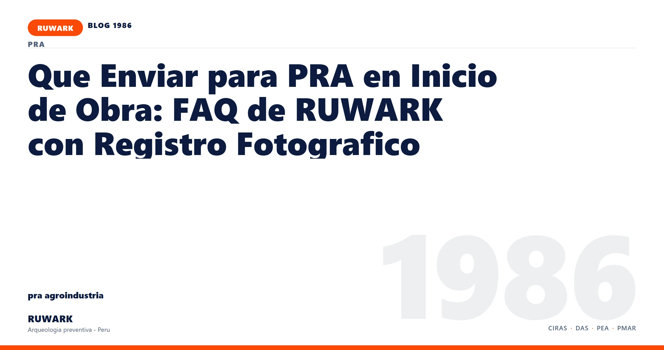 comunicacion - RUWARK arqueologia preventiva Peru